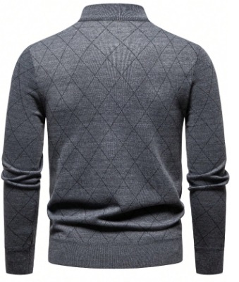 Men Lightweight Half Zip Knitted Long Sleeve Sweater