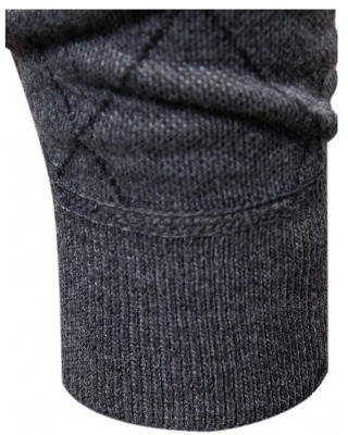 Men Lightweight Half Zip Knitted Long Sleeve Sweater